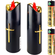 Świeca LED wkład RICO 5x17,5 Black + Gold Red