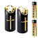 Świeca LED wkład RICO 5x12,5 Black + Gold White