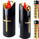 Świeca LED wkład RICO 5x15 Black + Gold Red