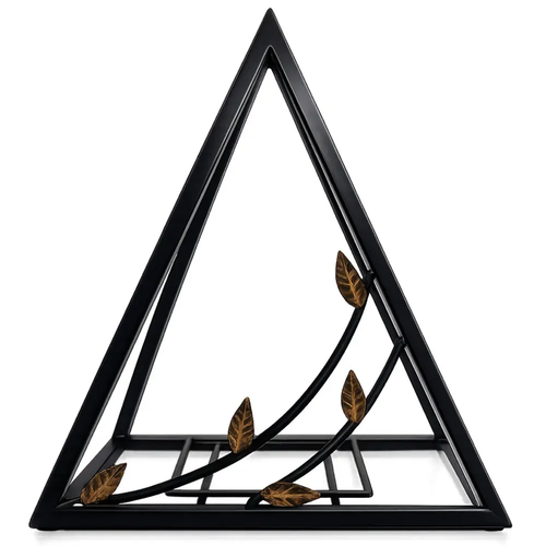 Ramka do Znicza LED Piramida Nowocesna Solidna Metalowa 5775 25 x 16 x 26 cm 