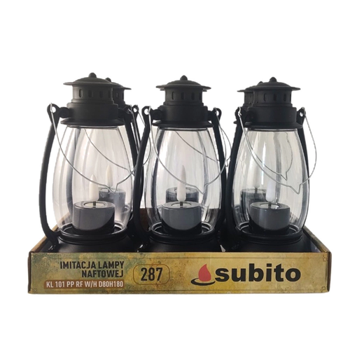Zdjęcie produktu Lampa naftowa LED SUBITO czarna 18cm 2