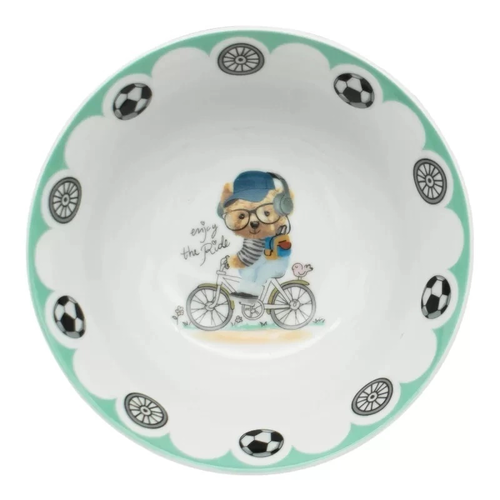 Zdjęcie produktu Zestaw obiadowy dla dzieci miś teddy porcelanowy talerzyk kubek miska 18 cm 13