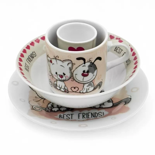 Zdjęcie produktu Zestaw obiadowy dla dzieci Best Friends porcelanowy Bella Fiore 7