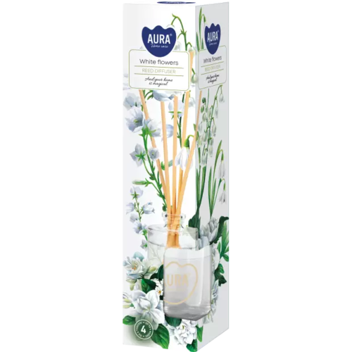 Zdjęcie produktu Dyfuzor zapachowy z patyczkami Odświeżacz powietrza Aura DZ45-179 Bukiet Białych Kwiatów 45 ml 4