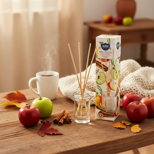 Zdjęcie produktu Dyfuzor zapachowy z patyczkami Odświeżacz powietrza Aura DZ45-87 Korzenne Jabłko z Cynamonem 45 ml 3