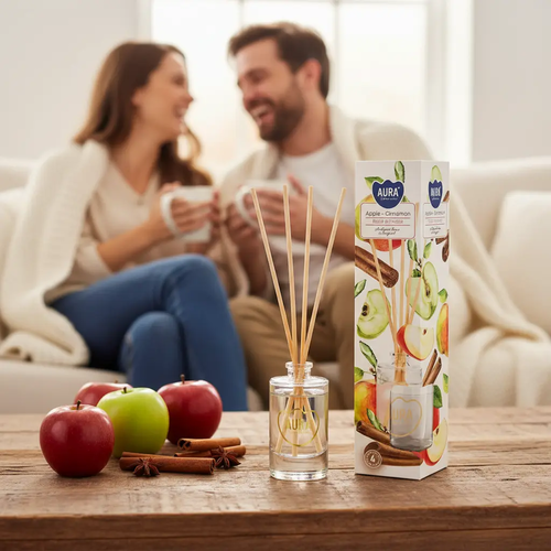 Zdjęcie produktu Dyfuzor zapachowy z patyczkami Odświeżacz powietrza Aura DZ45-87 Korzenne Jabłko z Cynamonem 45 ml 2