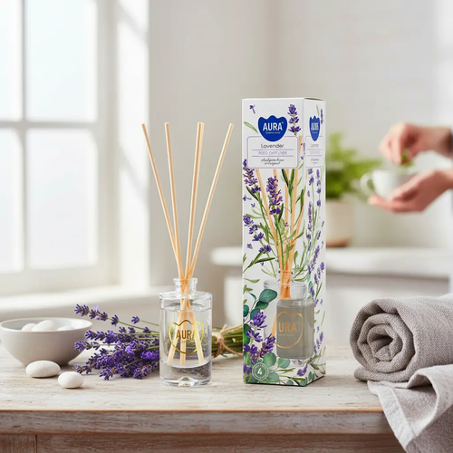 Zdjęcie produktu Dyfuzor zapachowy z patyczkami Odświeżacz powietrza Aura DZ45-79 Relaksująca lawenda 45 ml 3