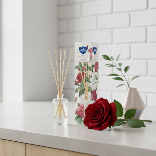 Zdjęcie produktu Dyfuzor zapachowy z patyczkami Odświeżacz powietrza Aura DZ45-78 Romantyczna Róża 45 ml 3