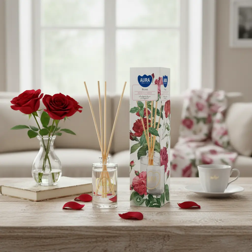 Zdjęcie produktu Dyfuzor zapachowy z patyczkami Odświeżacz powietrza Aura DZ45-78 Romantyczna Róża 45 ml 4