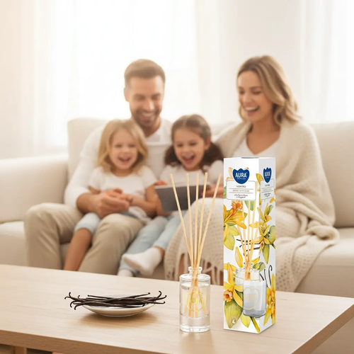Zdjęcie produktu Dyfuzor zapachowy z patyczkami Odświeżacz powietrza Aura DZ45-67 Słodka Wanilia 45 ml 2