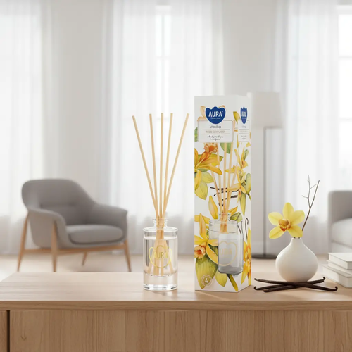 Zdjęcie produktu Dyfuzor zapachowy z patyczkami Odświeżacz powietrza Aura DZ45-67 Słodka Wanilia 45 ml 3
