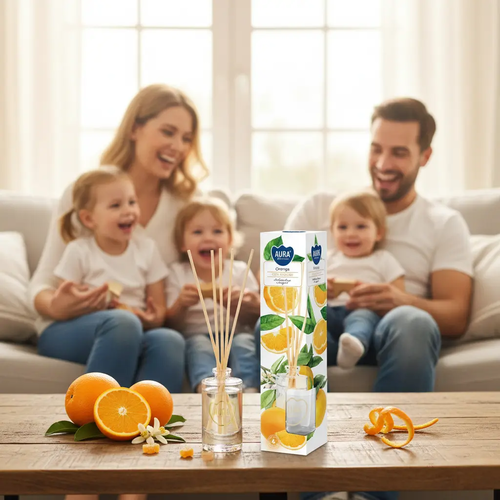 Zdjęcie produktu Dyfuzor zapachowy z patyczkami Odświeżacz powietrza Aura DZ45-63 Pomarańcza 45 ml 2