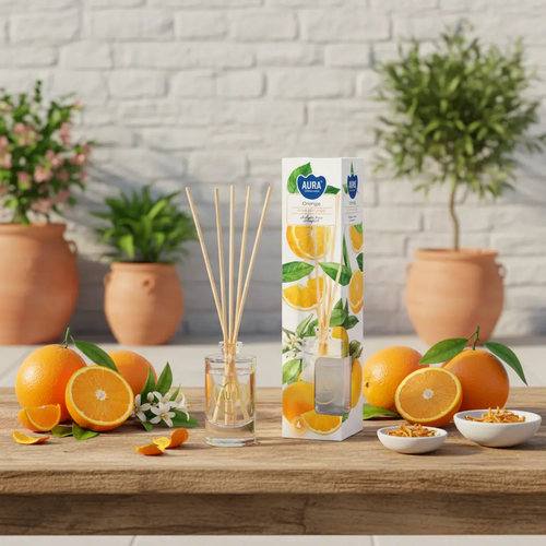 Zdjęcie produktu Dyfuzor zapachowy z patyczkami Odświeżacz powietrza Aura DZ45-63 Pomarańcza 45 ml 3