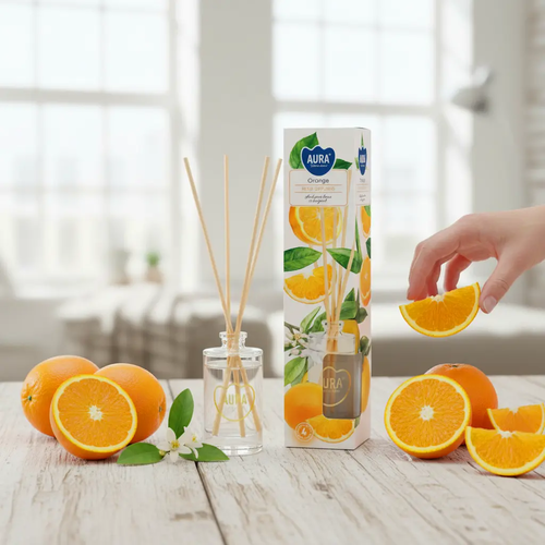 Zdjęcie produktu Dyfuzor zapachowy z patyczkami Odświeżacz powietrza Aura DZ45-63 Pomarańcza 45 ml 4