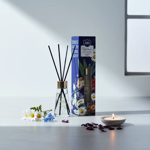 Zdjęcie produktu Dyfuzor zapachowy z patyczkami Odświeżacz powietrza Aura AD-001-65 Nocny Kwiat 50 ml 4