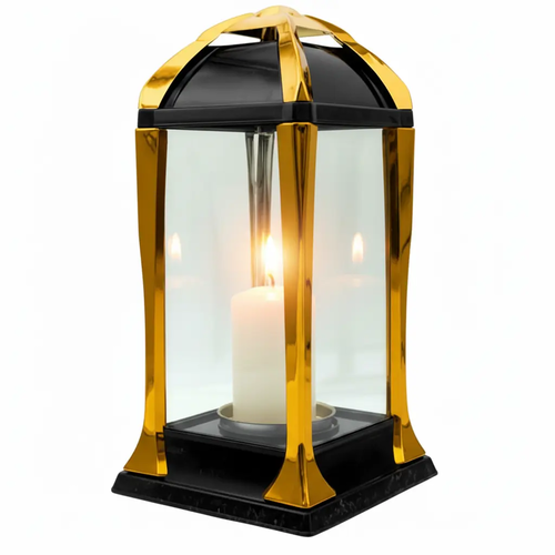 Zdjęcie produktu Znicz szklany kapliczka na Grób Cmentarz Duży Lampion 32 cm  3