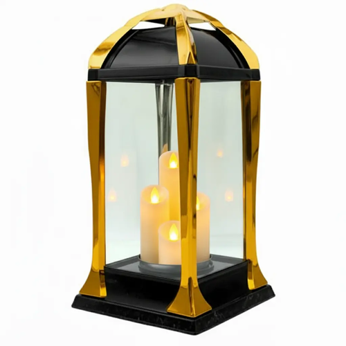 Zdjęcie produktu Znicz szklany kapliczka na Grób Cmentarz Duży Lampion 32 cm  4