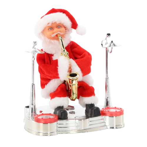 Zdjęcie produktu Mikołaj Grający Na Saksofonie 20cm Ruchoma Figurka Ozdoba LED 6505 2