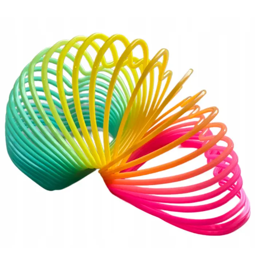 Zdjęcie produktu Tęczowa Sprężyna PRL Slinky Retro Zabawka Sensoryczna Antystresowa Rozwija Małą Motorykę 2