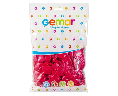 Zdjęcie produktu Balony metaliczne czerwone 10 cali dekoracja ślub wesele 26 cm 100 szt. 2