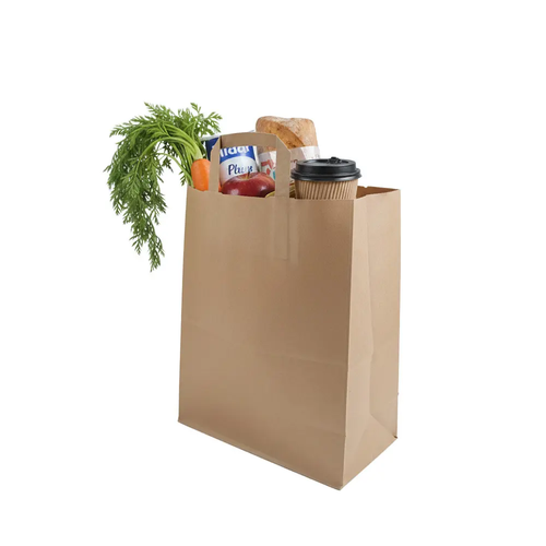 Zdjęcie produktu Torba papierowa szara 26x14x30 cateringowa eko uchwyt płaski mocna catering 2