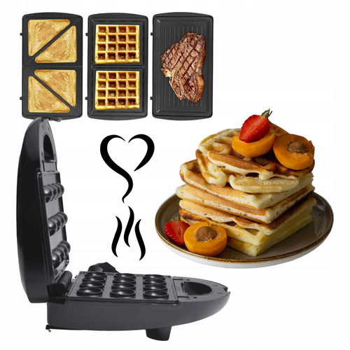 Zdjęcie produktu Opiekacz grill gofrownica sandwich grill pączki orzeszki 5w1 800w 5