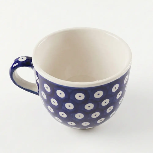 Zdjęcie produktu Filiżanka ceramiczna do kawy i herbaty Bolesławiec kropki retro 350 ml 3
