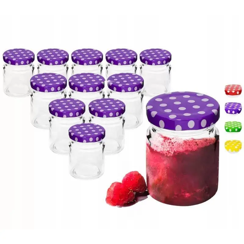 Zdjęcie produktu Słoiczek z Wieczkiem 75ml słoik szklany na dżem przetwory domowe mały zakręcany 6,5 cm mix kolor 1 szt. 7
