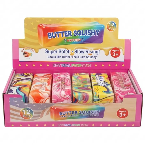 Zdjęcie produktu Wciągający Gniotek Antystresowy Masło Tęczowe Butter zabawka do ściskania powraca do Kształtu 1 szt. 2