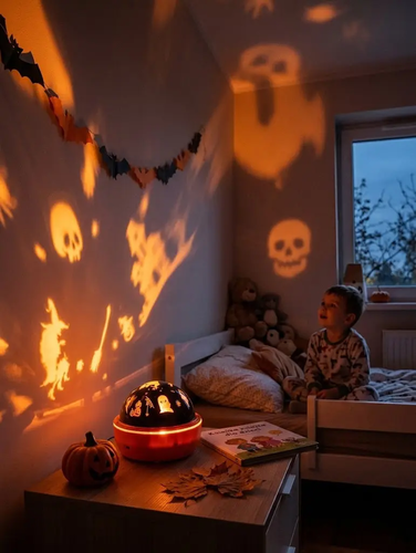Projektor LED Halloween Dekoracja Świetlna na Baterie