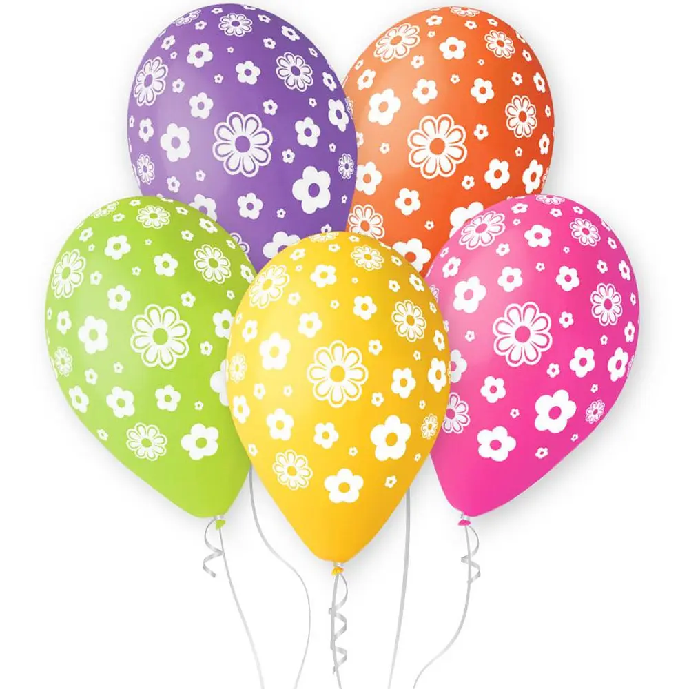 Balony Kwiatki na&nbsp;Urodziny i&nbsp;Imprezę 30 cm 5 szt.