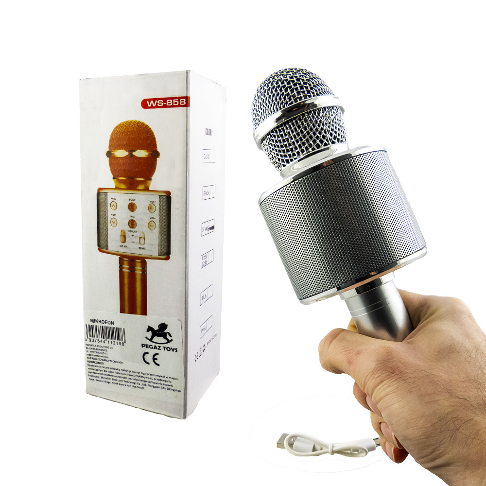 Zdjęcie produktu Mikrofon Karaoke Bezprzewodowy z Głośnikiem Bluetooth