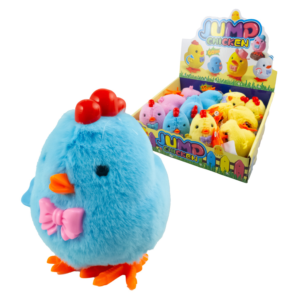 Zdjęcie produktu Nakręcany Skaczący Kurczak Żółty 8 cm
