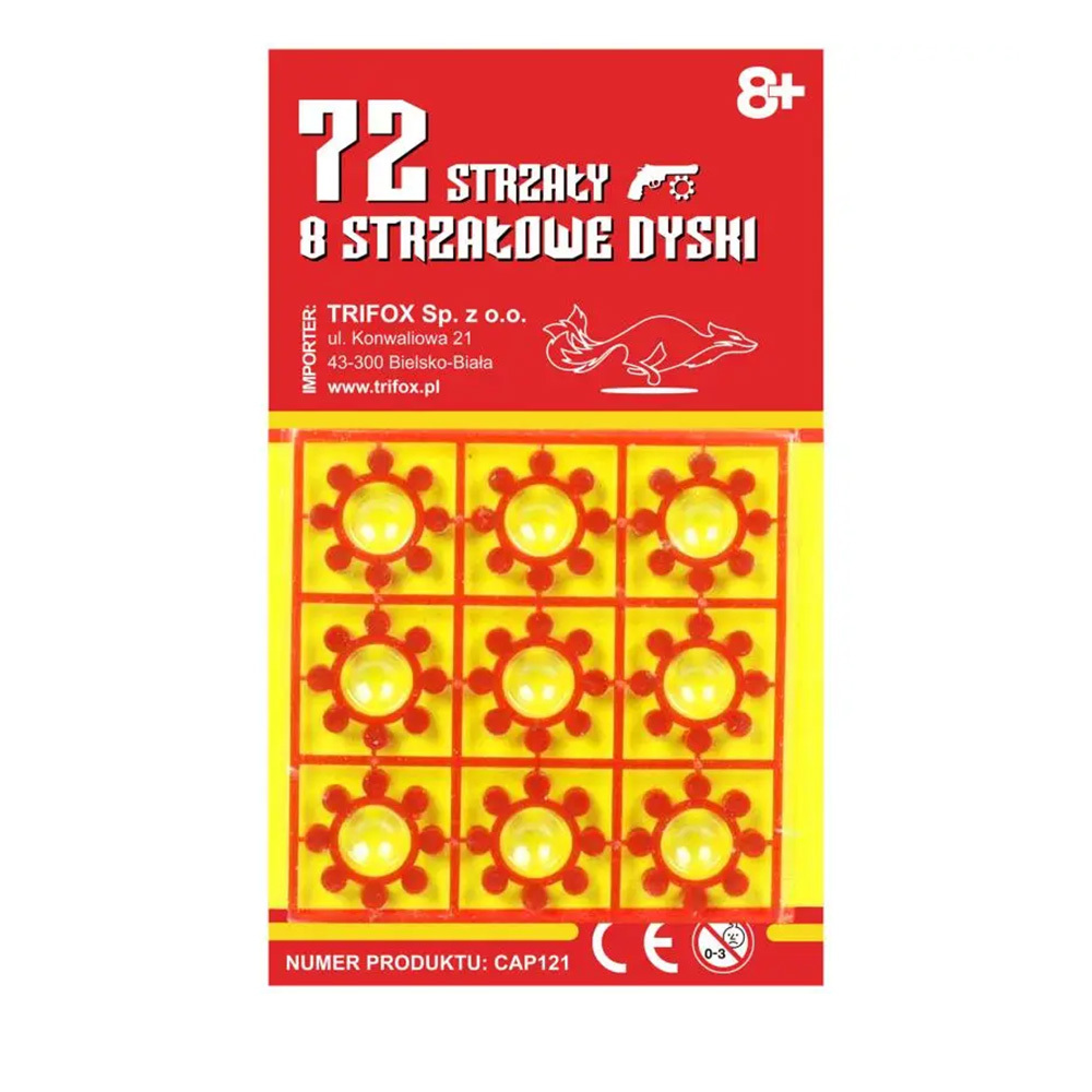 Zdjęcie produktu Kapiszony Spłonka 8-strzałowe – Naboje do Pistoletów na Kapiszony