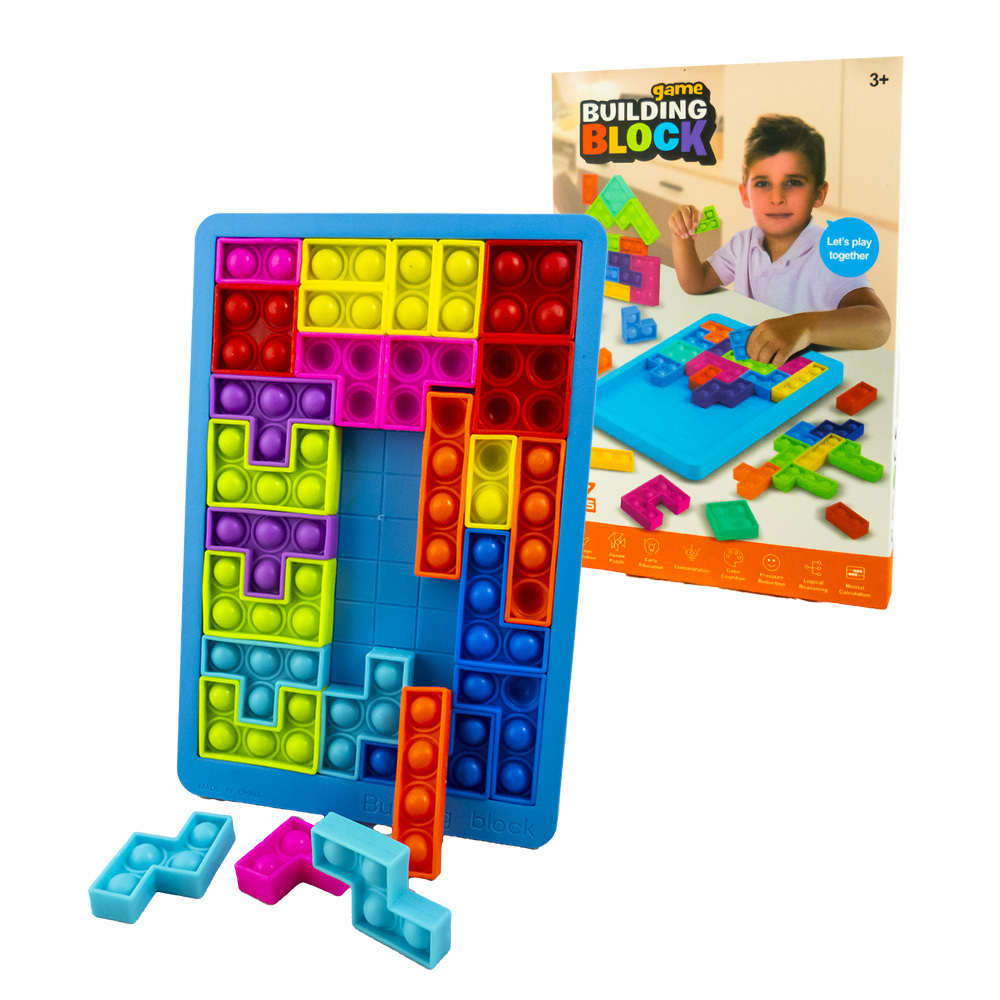 Zdjęcie produktu Układanka Bąbelki Tetris Pop It Puzzle - Zabawka Sensoryczna