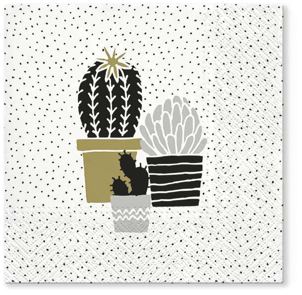 Zdjęcie produktu Serwetki Cactus on Dots gold