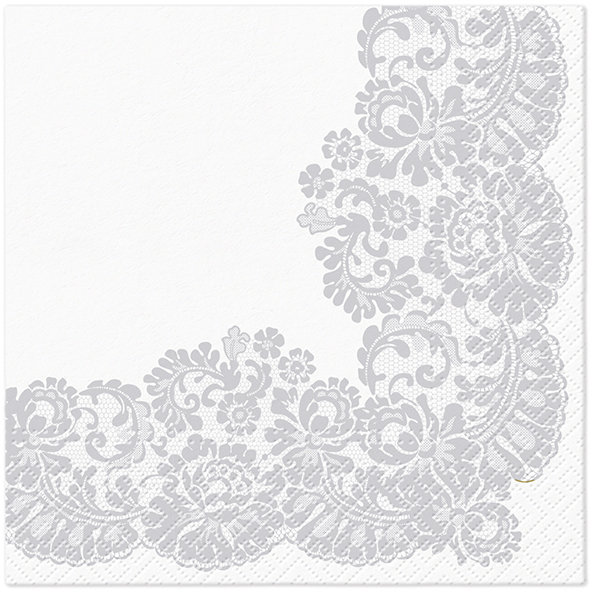 Zdjęcie produktu Serwetki 33x33 Decoupage Lacy Frame Silver 20szt.
