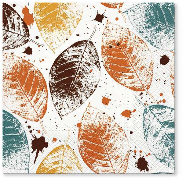 Zdjęcie produktu Serwetki Leaves Print honey