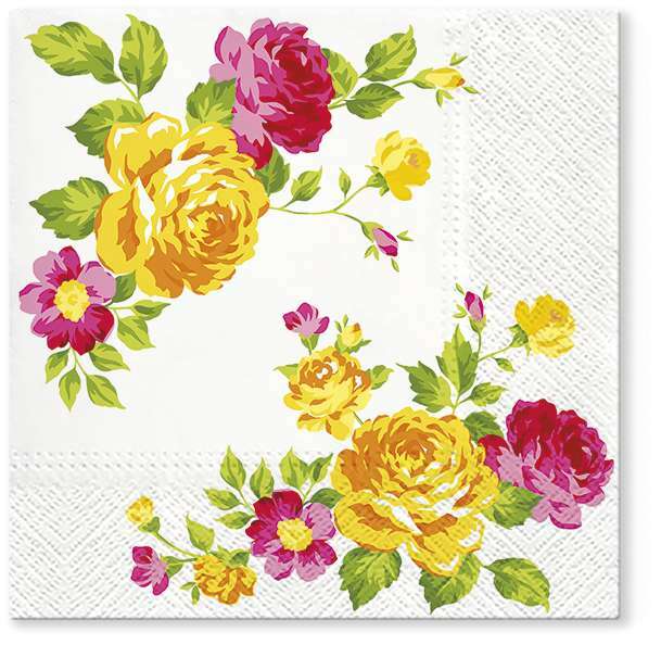 Zdjęcie produktu Serwetki Roses Composition yellow