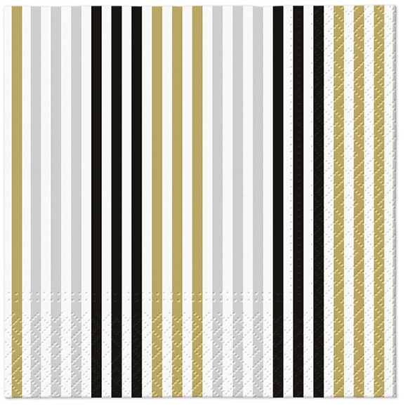 Zdjęcie produktu Serwetki 33x33 Decoupage Simple Lines Gold 20szt.