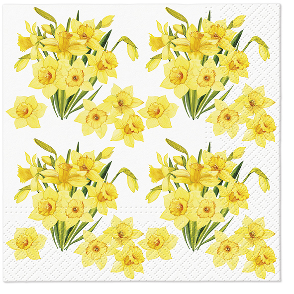 Zdjęcie produktu Serwetki 33x33 Decoupage Daffodils Bouquets 20szt.