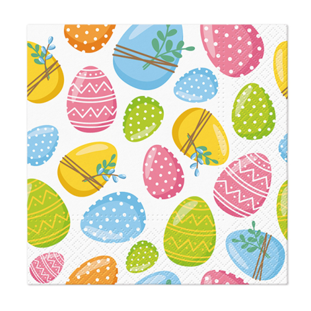 Zdjęcie produktu Serwetki Papierowe Kolorowe Pisanki 20 szt. 33x33 cm