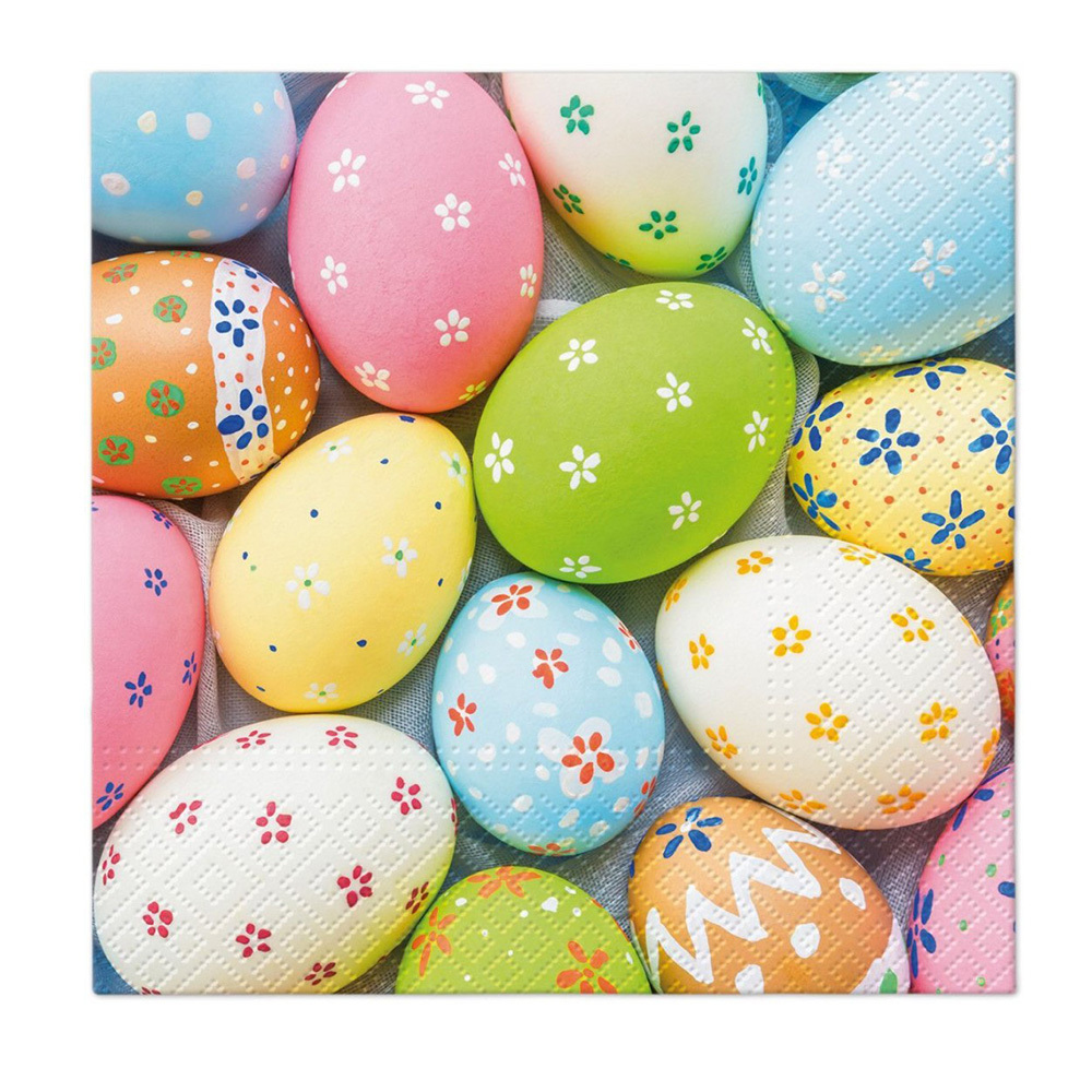 Zdjęcie produktu Serwetki Papierowe Wielkanocne na Stół i Decoupage Eko 33x33 cm 20szt. FAMILY EGGS