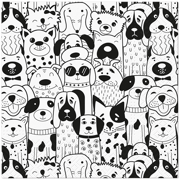 Zdjęcie produktu Serwetki 33x33 Decoupage Dogs Symphony 20szt.