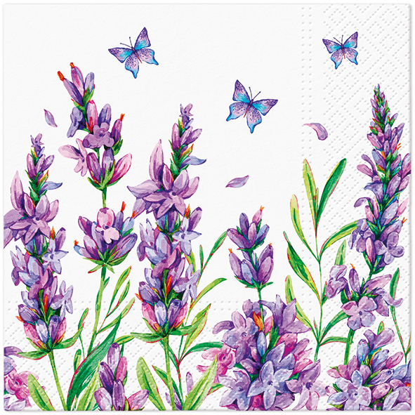 Zdjęcie produktu Serwetki 33x33 Decoupage Lavender Butterfly 20szt.