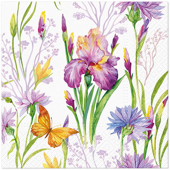 Zdjęcie produktu Serwetki 33x33 Decoupage Iris with Butterfly 20szt.