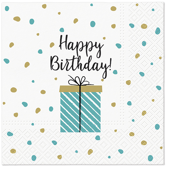 Zdjęcie produktu Serwetki 33x33 Decoupage Birthday Gift 20szt.