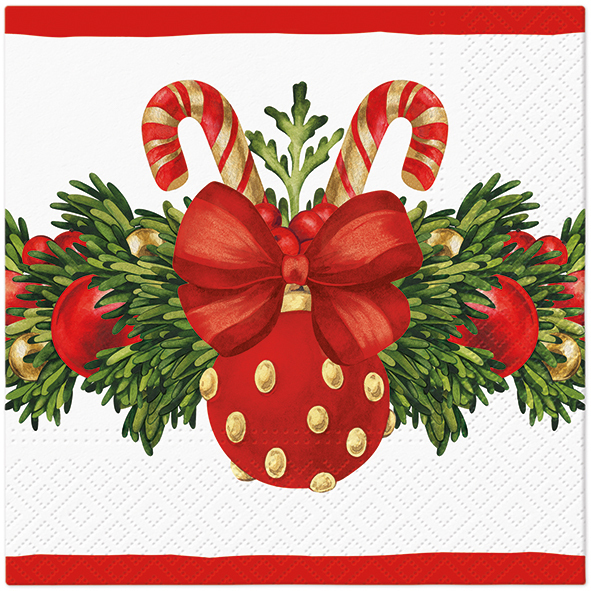 Zdjęcie produktu Serwetki 33x33 Decoupage Red Christmas Bauble 20szt.