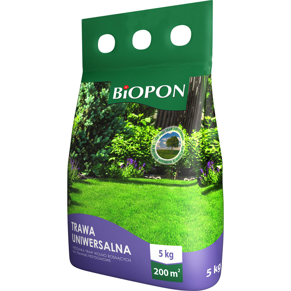 Zdjęcie produktu BIOPON trawa uniwersalna 5kg - mieszanka kwalifikowana