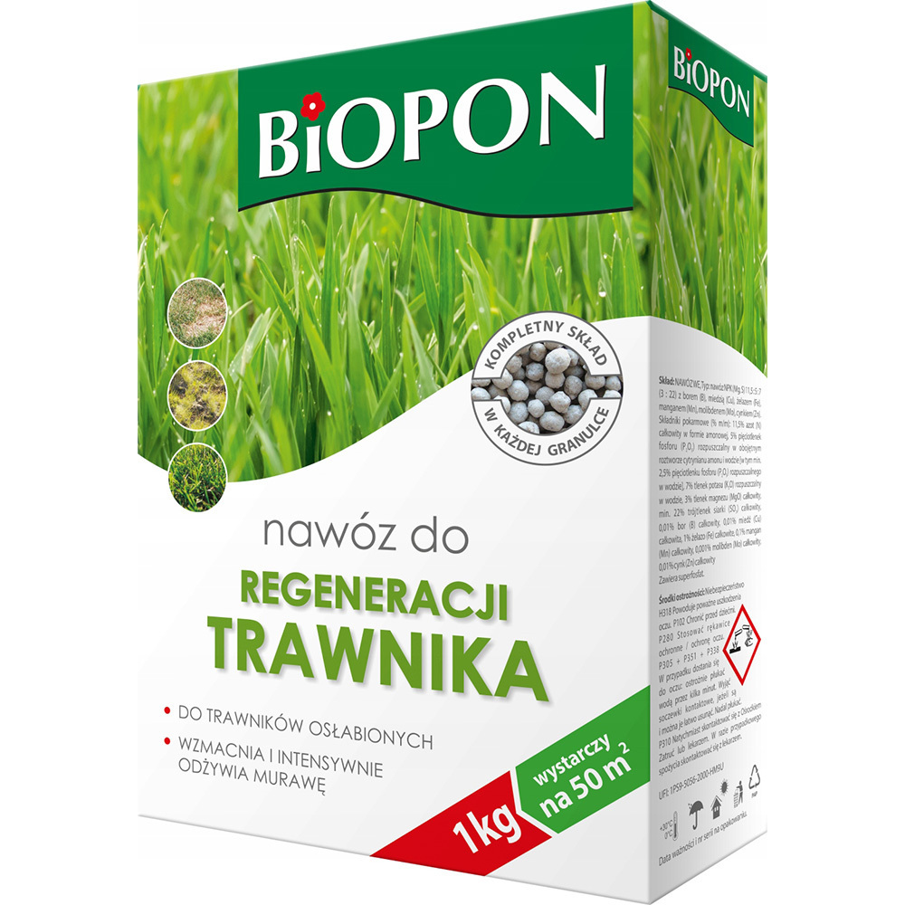 Zdjęcie produktu BOPON nawóz do regeneracji trawnika granulat 1kg